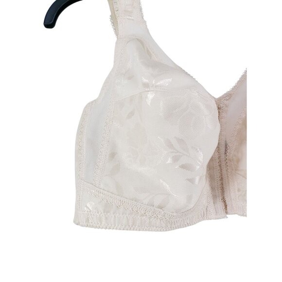 Playtex 18Hr Bra 44C Light Beige Front Close Flex Back Wirefree Full Coverage - Picture 5 of 7